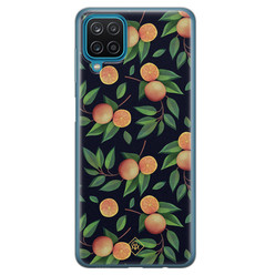 Casimoda Samsung Galaxy A12 siliconen hoesje - Orange lemonade