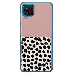 Casimoda Samsung Galaxy A12 siliconen hoesje - Pink dots