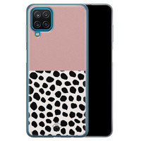 Casimoda Samsung Galaxy A12 siliconen hoesje - Pink dots