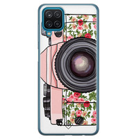 Casimoda Samsung Galaxy A12 siliconen telefoonhoesje - Hippie camera