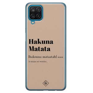Casimoda Samsung Galaxy A12 siliconen hoesje - Hakuna matata