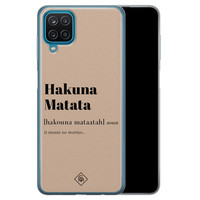 Casimoda Samsung Galaxy A12 siliconen hoesje - Hakuna matata