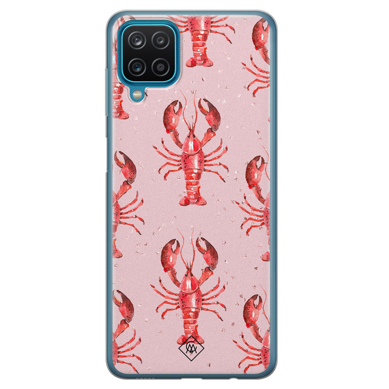 Casimoda Samsung Galaxy A12 siliconen telefoonhoesje - Lobster all the way