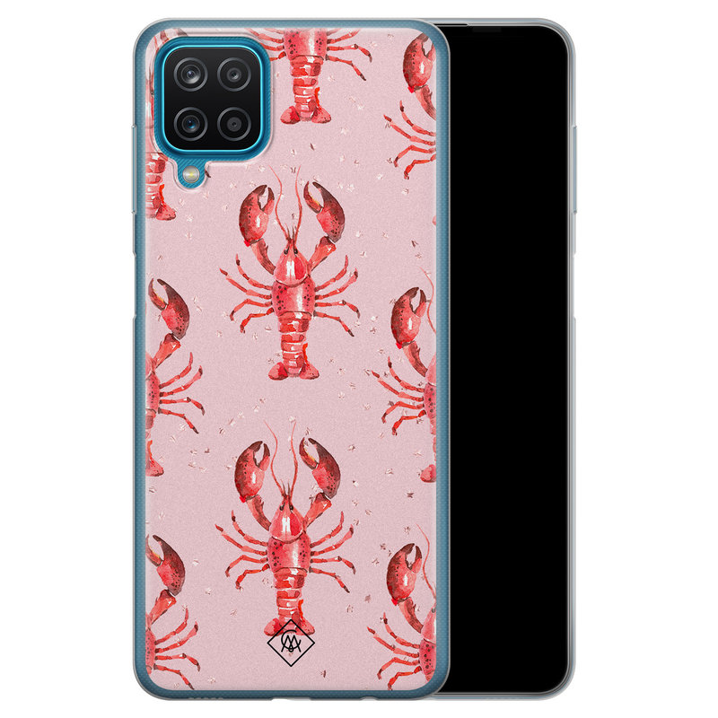 Casimoda Samsung Galaxy A12 siliconen telefoonhoesje - Lobster all the way
