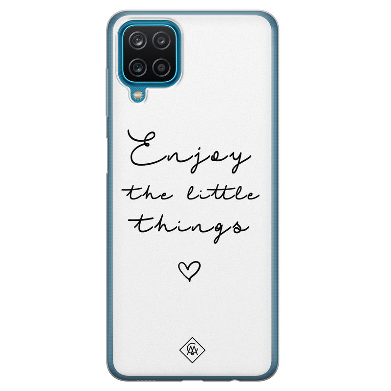 Casimoda Samsung Galaxy A12 siliconen hoesje - Enjoy life