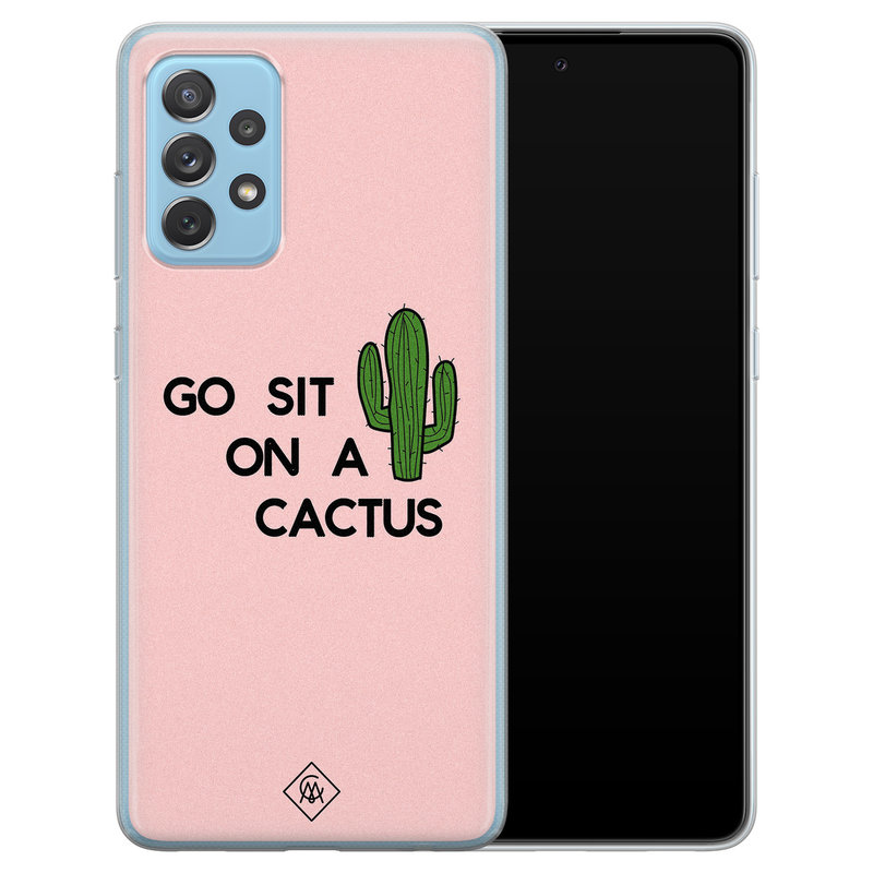 Casimoda Samsung Galaxy A52 (5G) siliconen hoesje - Go sit on a cactus