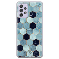 Casimoda Samsung Galaxy A72 siliconen hoesje - Blue cubes