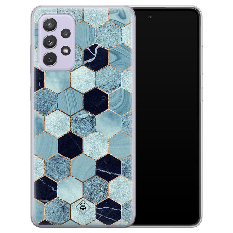 Casimoda Samsung Galaxy A72 siliconen hoesje - Blue cubes