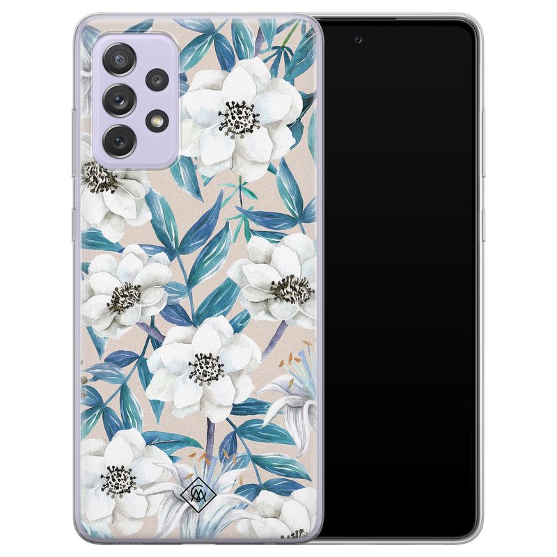 Casimoda Samsung Galaxy A72 siliconen telefoonhoesje - Touch of flowers