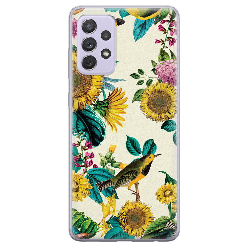 Casimoda Samsung Galaxy A72 siliconen hoesje - Sunflowers