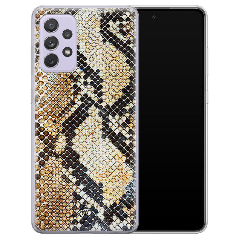 Casimoda Samsung Galaxy A72 siliconen hoesje - Golden snake