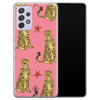 Casimoda Samsung Galaxy A72 siliconen hoesje - The pink leopard