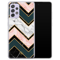 Casimoda Samsung Galaxy A72 siliconen hoesje - Marmer triangles