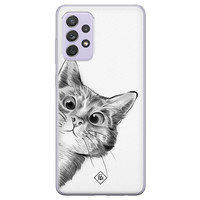 Casimoda Samsung Galaxy A72 siliconen hoesje - Peekaboo