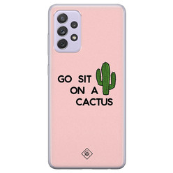 Casimoda Samsung Galaxy A72 siliconen hoesje - Go sit on a cactus