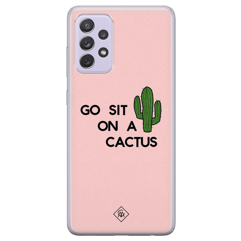 Casimoda Samsung Galaxy A72 siliconen hoesje - Go sit on a cactus