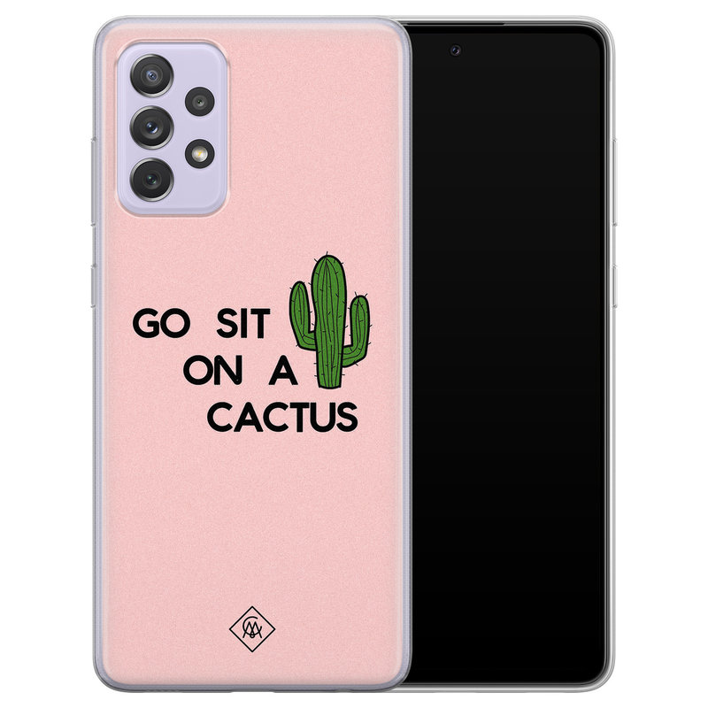 Casimoda Samsung Galaxy A72 siliconen hoesje - Go sit on a cactus