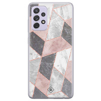 Casimoda Samsung Galaxy A72 siliconen telefoonhoesje - Stone grid