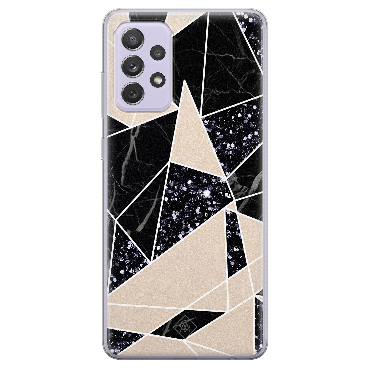 Samsung Galaxy A72 siliconen telefoonhoesje - Abstract painted