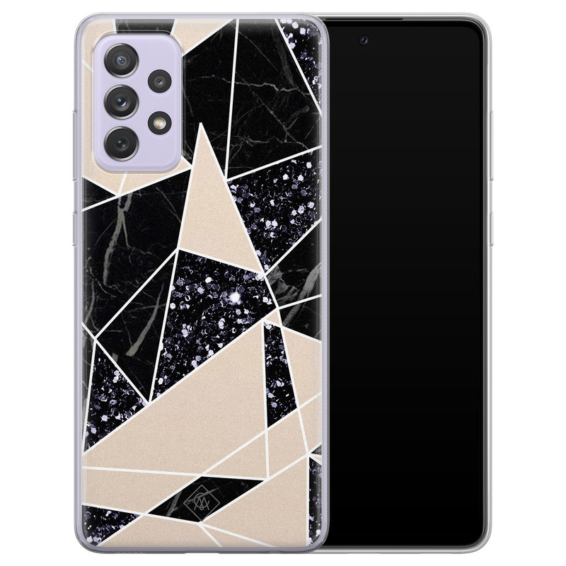 Casimoda Samsung Galaxy A72 siliconen telefoonhoesje - Abstract painted