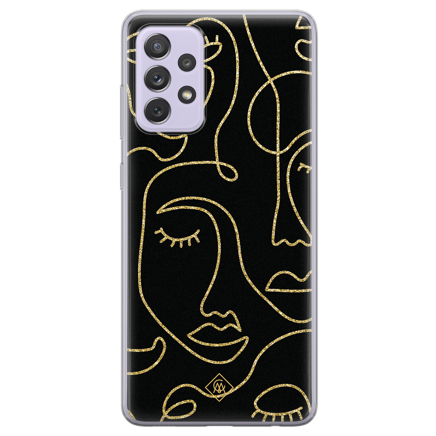 Samsung Galaxy A72 siliconen hoesje - Abstract faces