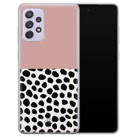 Casimoda Samsung Galaxy A72 siliconen hoesje - Pink dots