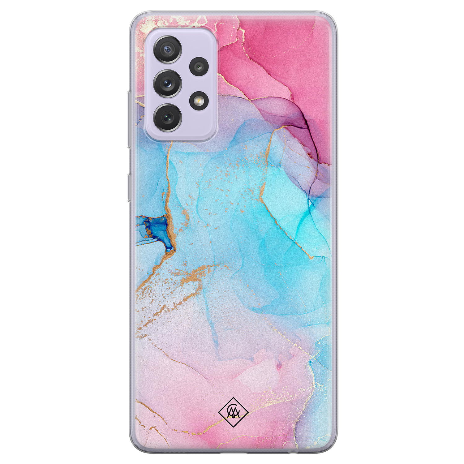 Samsung Galaxy A72 siliconen hoesje Marble colorbomb