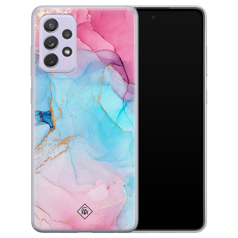 Casimoda Samsung Galaxy A72 siliconen hoesje - Marble colorbomb