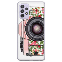 Casimoda Samsung Galaxy A72 siliconen telefoonhoesje - Hippie camera