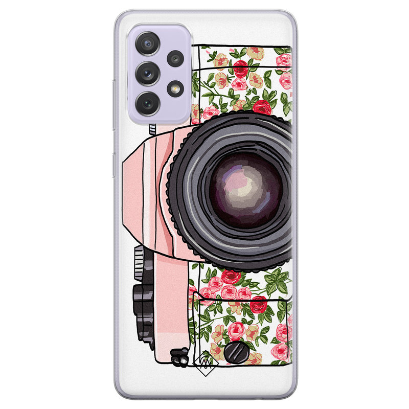 Casimoda Samsung Galaxy A72 siliconen telefoonhoesje - Hippie camera