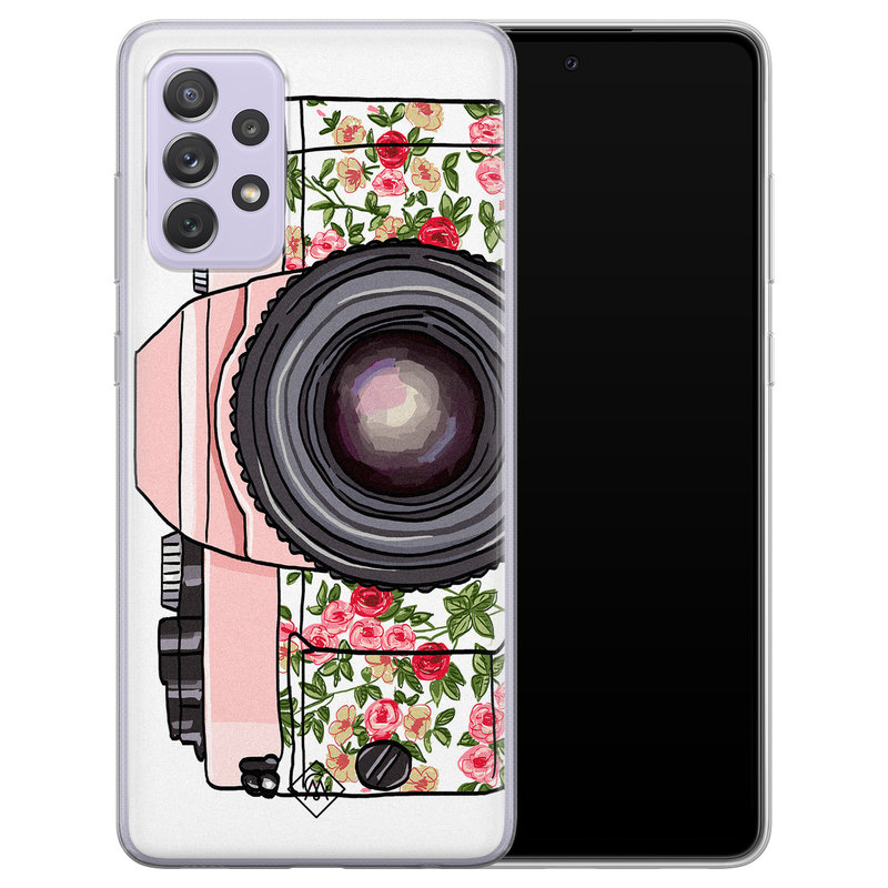 Casimoda Samsung Galaxy A72 siliconen telefoonhoesje - Hippie camera