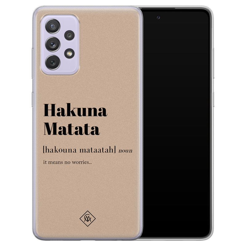 Casimoda Samsung Galaxy A72 siliconen hoesje - Hakuna matata