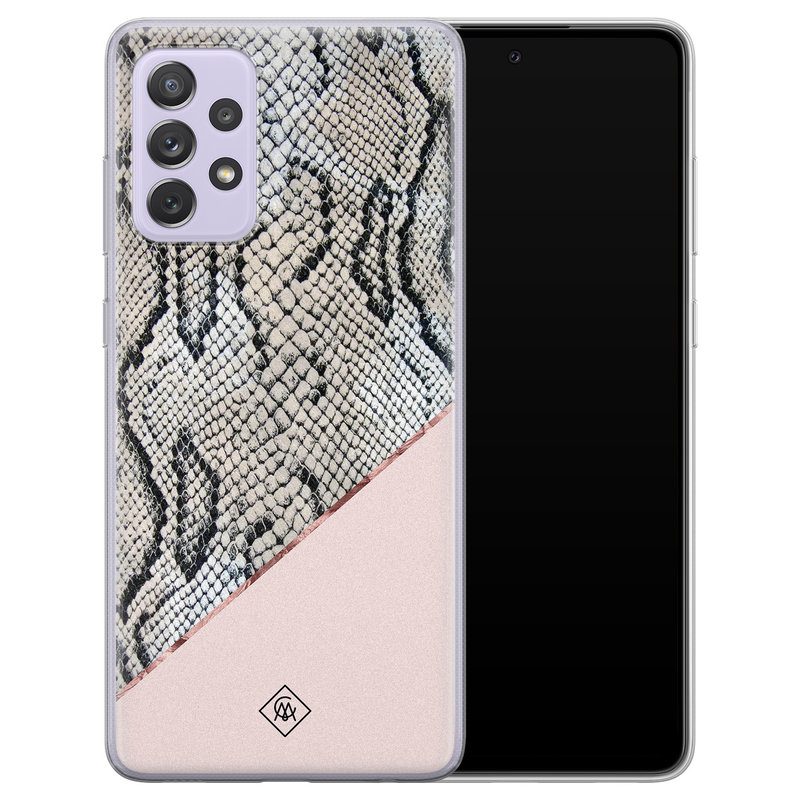 Casimoda Samsung Galaxy A72 siliconen hoesje - Snake print