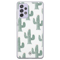 Casimoda Samsung Galaxy A72 siliconen telefoonhoesje - Cactus print