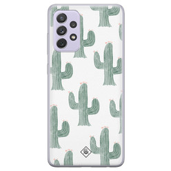 Casimoda Samsung Galaxy A72 siliconen hoesje - Cactus print