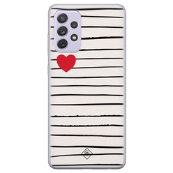 Casimoda Samsung Galaxy A72 siliconen hoesje - Heart queen