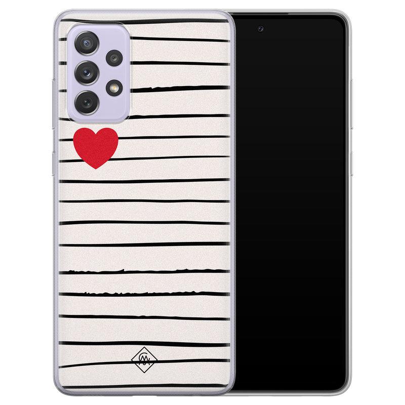 Casimoda Samsung Galaxy A72 siliconen hoesje - Heart queen