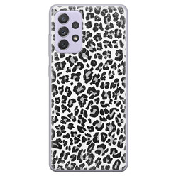 Casimoda Samsung Galaxy A72 siliconen hoesje - Luipaard grijs