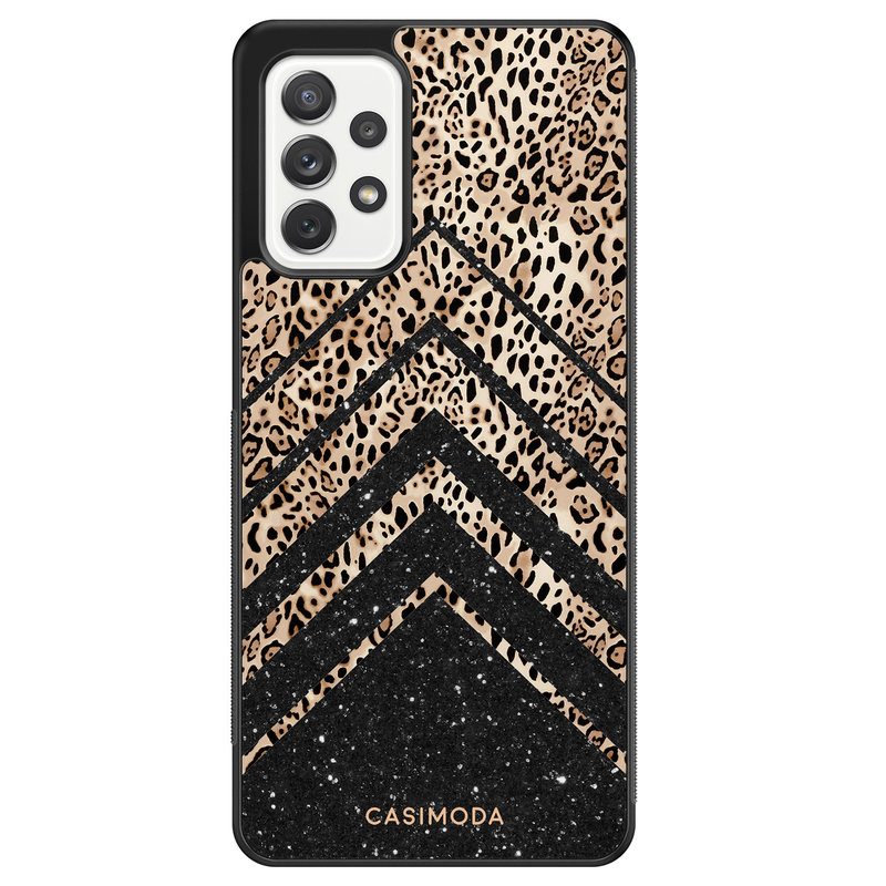 Casimoda Samsung Galaxy A52 hoesje - Chevron luipaard