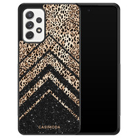 Casimoda Samsung Galaxy A52 hoesje - Chevron luipaard