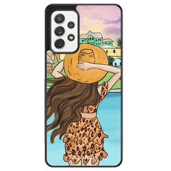 Casimoda Samsung Galaxy A72 hoesje - Sunset girl