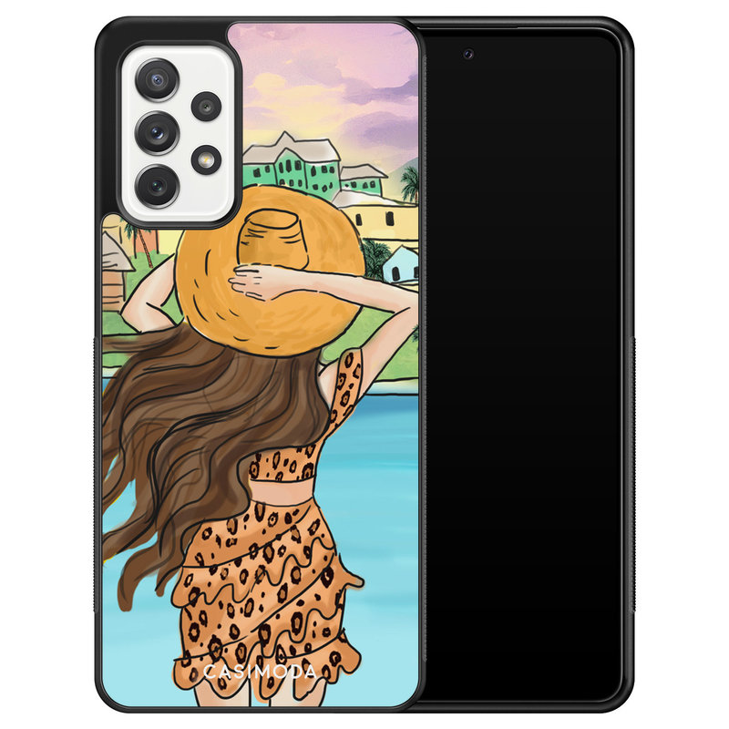 Casimoda Samsung Galaxy A72 hoesje - Sunset girl