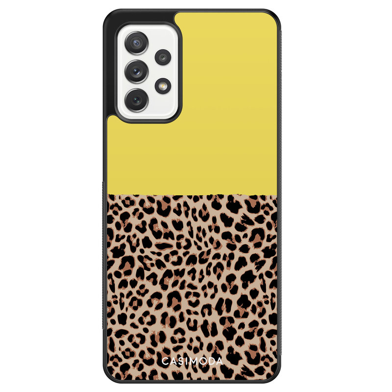 Casimoda Samsung Galaxy A72 hoesje - Luipaard geel