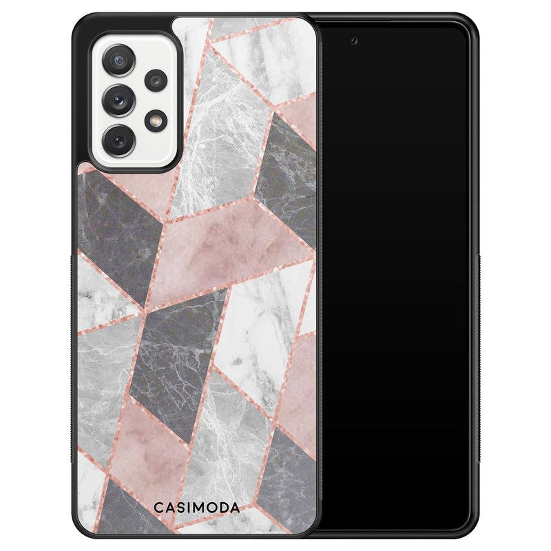 Casimoda Samsung Galaxy A72 hoesje - Stone grid