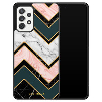 Casimoda Samsung Galaxy A72 hoesje - Marmer triangles