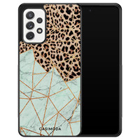 Casimoda Samsung Galaxy A72 hoesje - Luipaard marmer mint