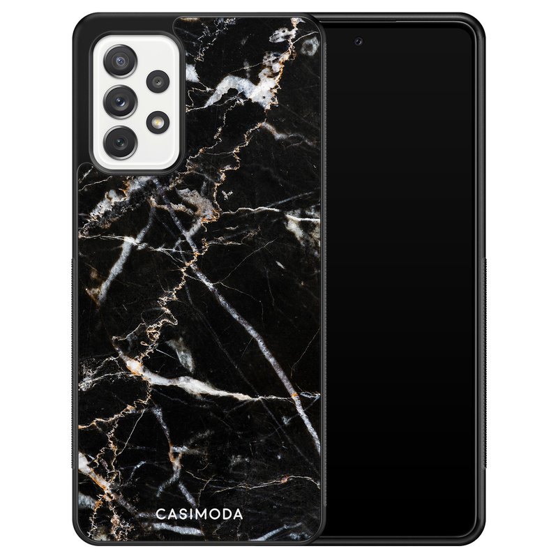 Casimoda Samsung Galaxy A72 hoesje - Marmer zwart