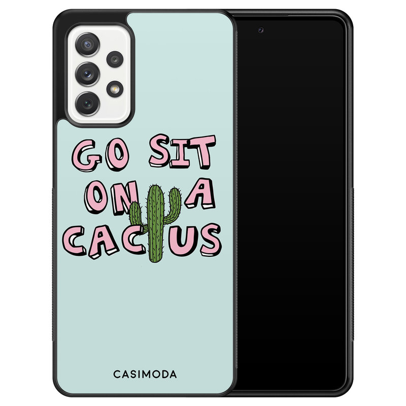 Casimoda Samsung Galaxy A72 hoesje - Go sit on a cactus