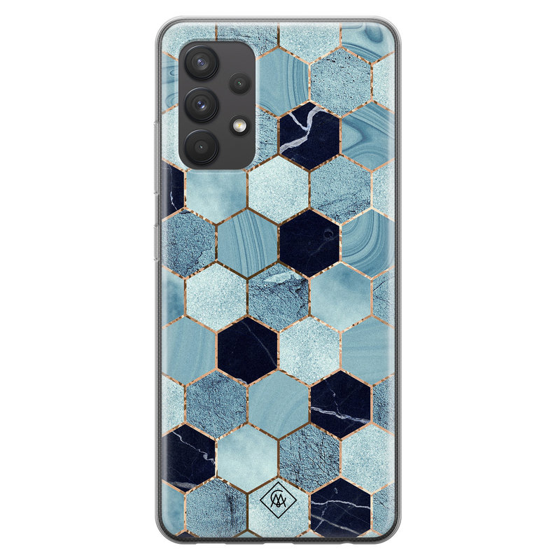 Casimoda Samsung Galaxy A32 4G siliconen hoesje - Blue cubes