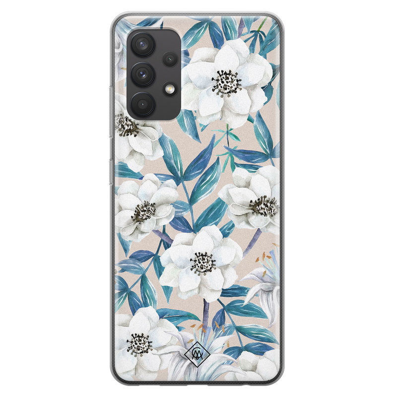 Casimoda Samsung Galaxy A32 4G siliconen telefoonhoesje - Touch of flowers